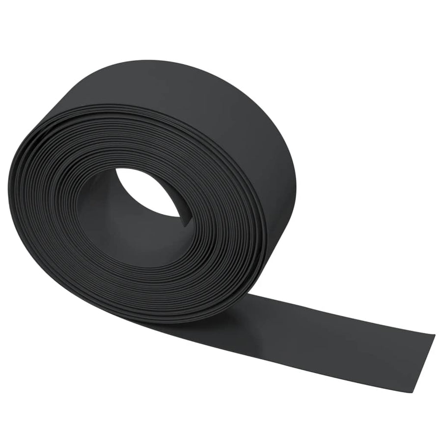Tuinrand 10 m 20 cm polyetheen zwart 10 x 0.2 m Zwart