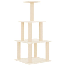 Kattenmeubel Met Sisal Krabpalen 111 Cm Kleurig Crème