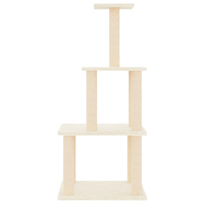 Kattenmeubel Met Sisal Krabpalen 111 Cm Kleurig Crème
