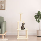 Kattenmeubel 111 cm crème sisal krabpalen