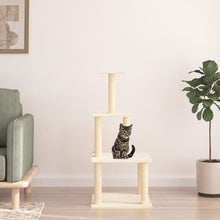 Kattenmeubel Met Sisal Krabpalen 111 Cm Kleurig Crème