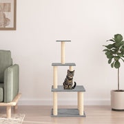 Kattenmeubel lichtgrijs 111 cm sisal