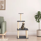 Kattenmeubel 111 cm donkergrijs sisal