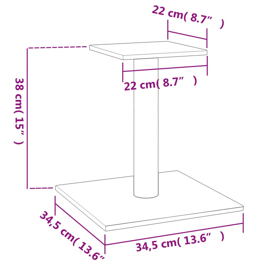 Krabpaal Met Platform 38 Cm Kleurig Crème