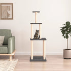 Cat tree with sisal scratching posts 149 cm dark grey