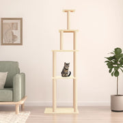 Kattenmeubel 183 cm crèmekleurig sisal