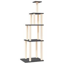 Kattenmeubel Met Sisal Krabpalen 183 Cm Donkergrijs