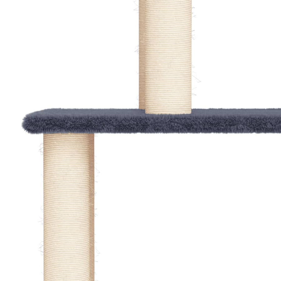 Kattenmeubel Met Sisal Krabpalen 183 Cm Donkergrijs