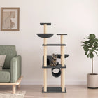 Kattenmeubel 141 cm donkergrijs sisal