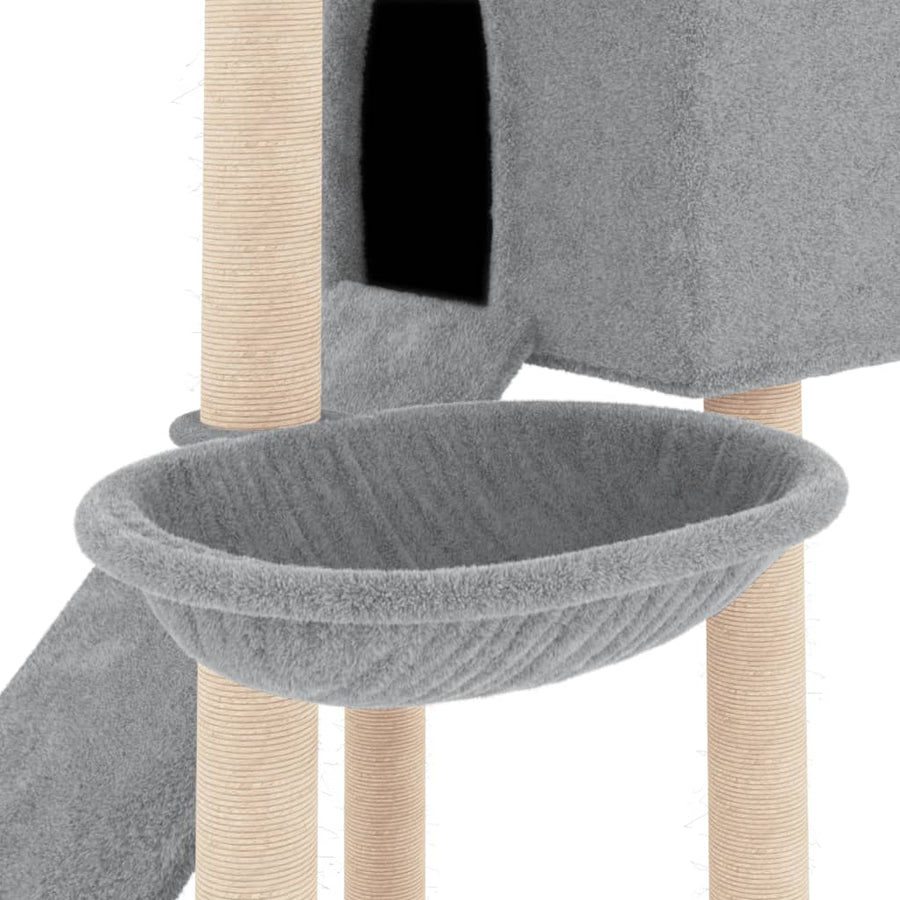 Kattenmeubel Met Sisal Krabpalen 153 Cm Lichtgrijs