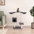 Kattenmeubel met krabpalen 97x67x82 cm donkergrijs