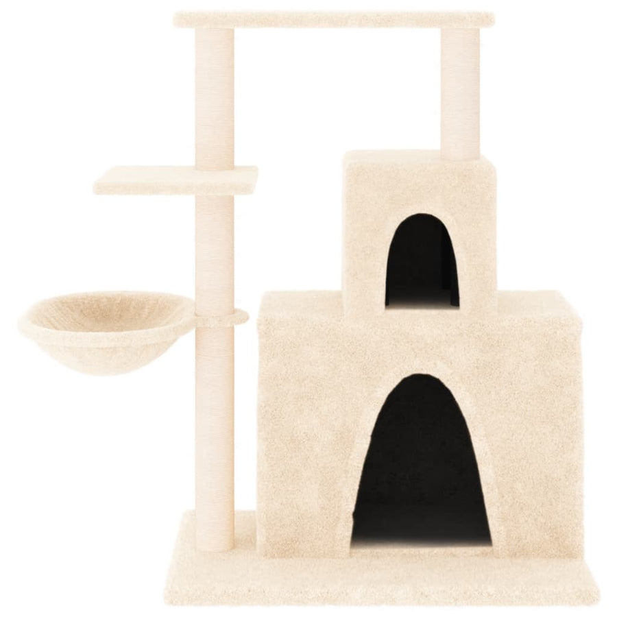 Kattenmeubel Met Sisal Krabpalen 83 Cm Kleurig crème
