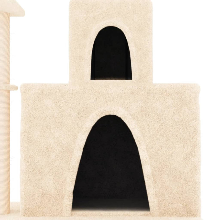 Kattenmeubel Met Sisal Krabpalen 83 Cm Kleurig crème