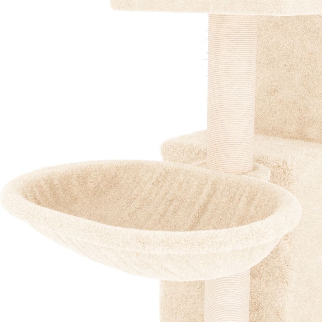 Kattenmeubel Met Sisal Krabpalen 83 Cm Kleurig crème