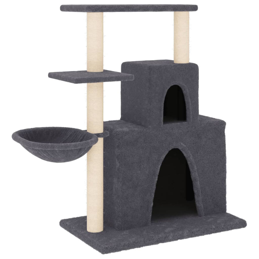 Kattenmeubel Met Sisal Krabpalen 83 Cm Donkergrijs