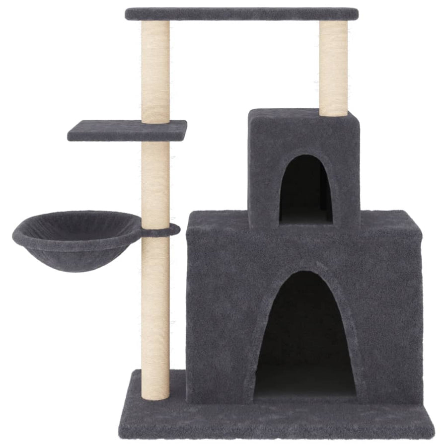 Kattenmeubel Met Sisal Krabpalen 83 Cm Donkergrijs