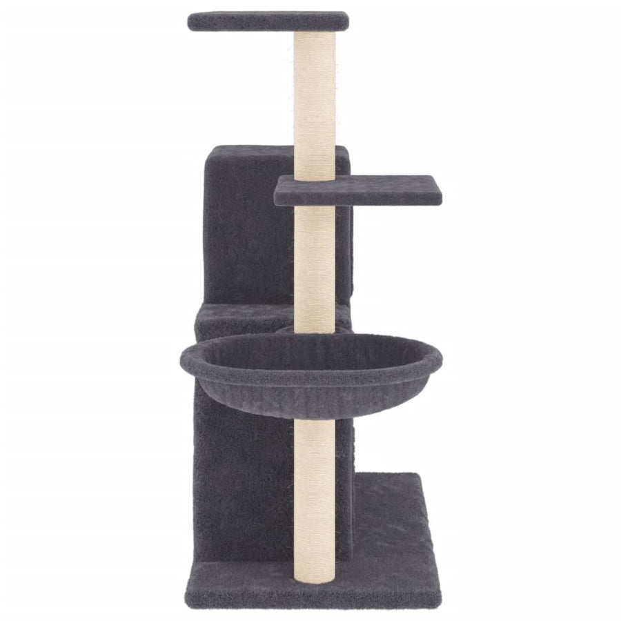 Kattenmeubel Met Sisal Krabpalen 83 Cm Donkergrijs
