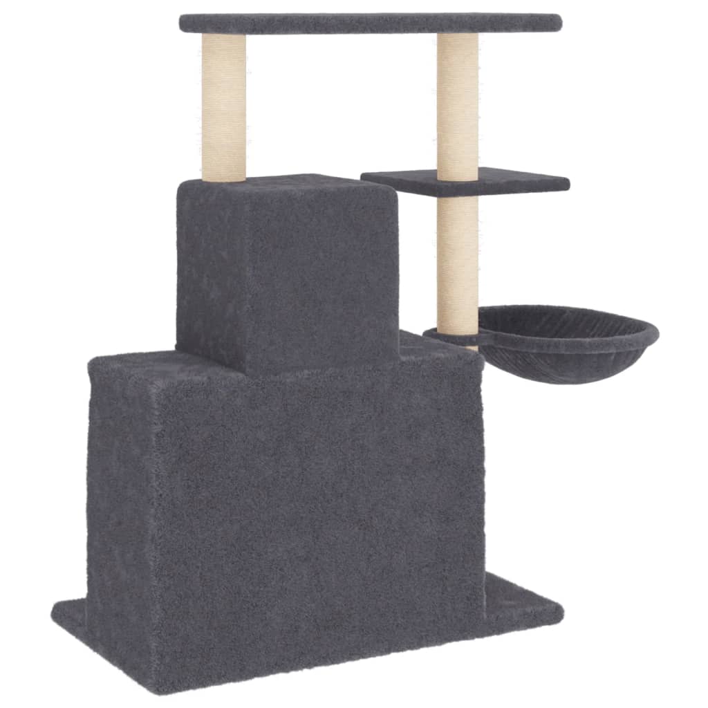 Kattenmeubel Met Sisal Krabpalen 83 Cm Donkergrijs