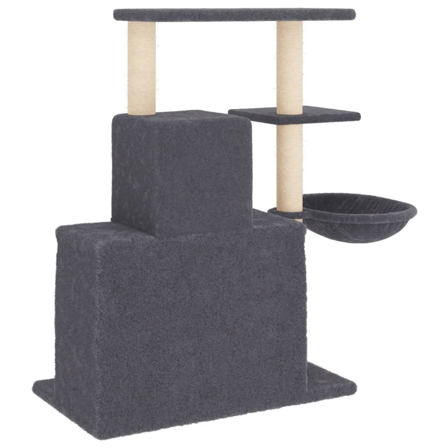Kattenmeubel Met Sisal Krabpalen 83 Cm Donkergrijs