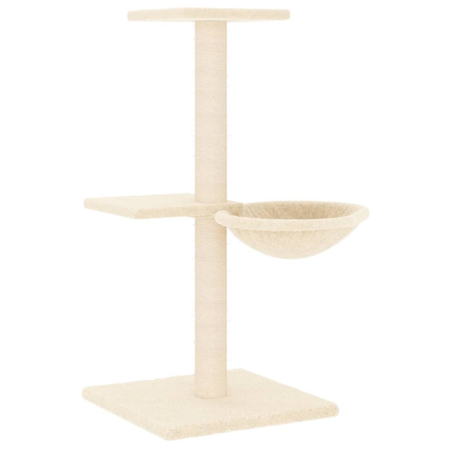 Kattenmeubel Met Sisal Krabpalen 72 Cm Kleurig Crème