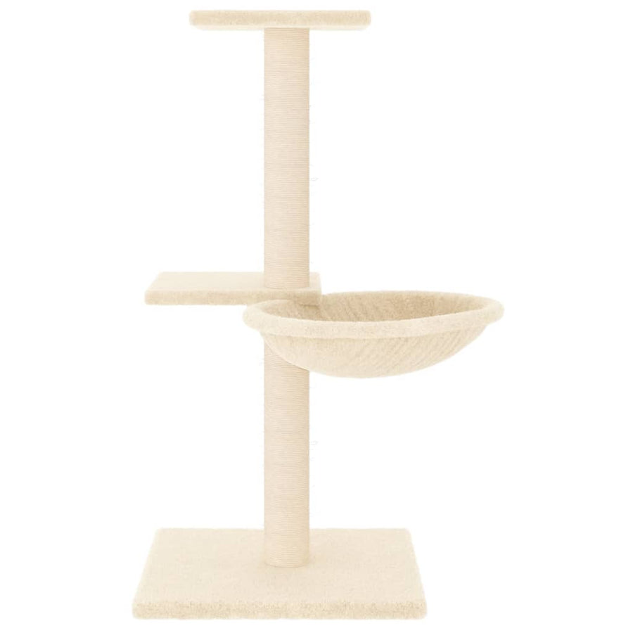 Kattenmeubel Met Sisal Krabpalen 72 Cm Kleurig Crème