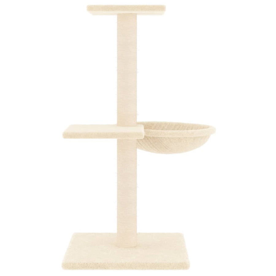 Kattenmeubel Met Sisal Krabpalen 72 Cm Kleurig Crème