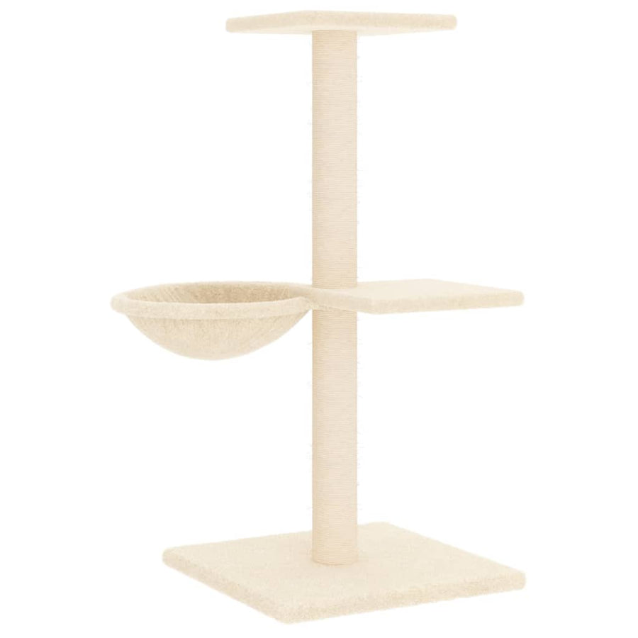 Kattenmeubel Met Sisal Krabpalen 72 Cm Kleurig Crème
