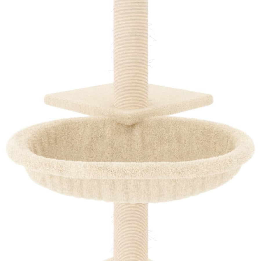 Kattenmeubel Met Sisal Krabpalen 72 Cm Kleurig Crème