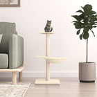 Kattenmeubel 72 cm crème met sisal krabpalen