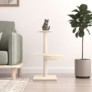 Kattenmeubel 72 cm crème met sisal krabpalen