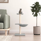 Kattenmeubel 72 cm lichtgrijs met sisal krabpalen