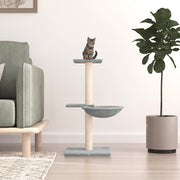 Kattenmeubel 72 cm lichtgrijs met sisal krabpalen