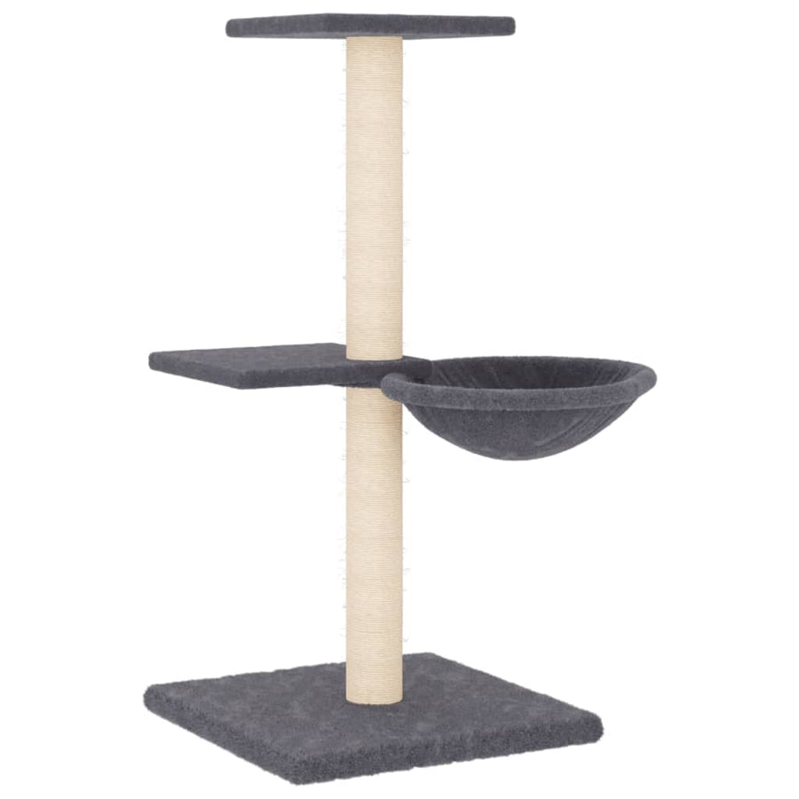 Kattenmeubel Met Sisal Krabpalen 72 Cm Donkergrijs