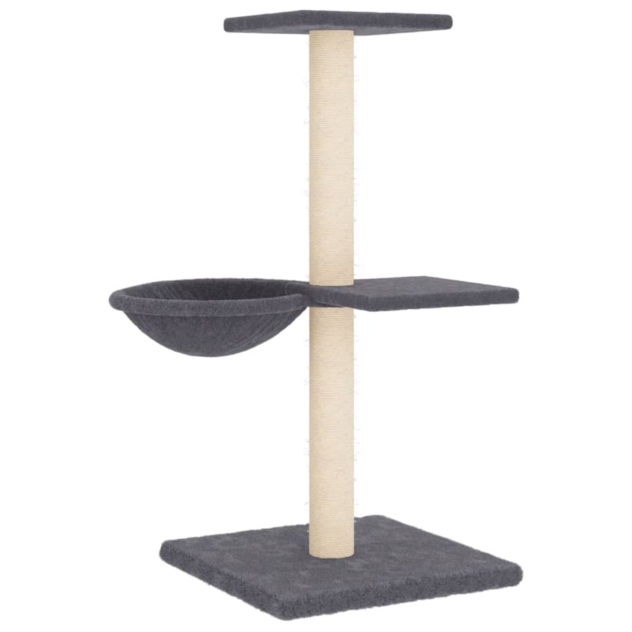 Kattenmeubel Met Sisal Krabpalen 72 Cm Donkergrijs