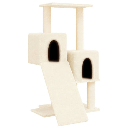 Kattenmeubel Met Sisal Krabpalen 82 Cm Kleurig crème