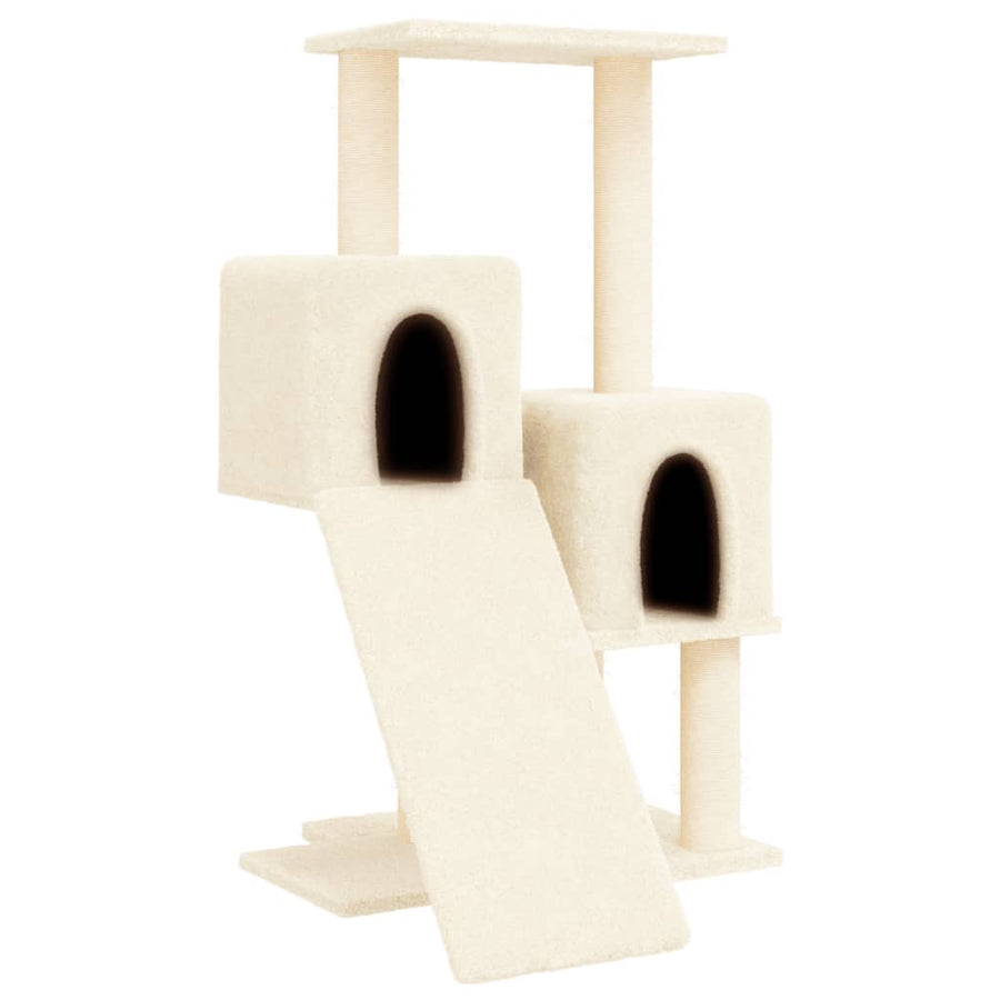 Kattenmeubel Met Sisal Krabpalen 82 Cm Kleurig crème