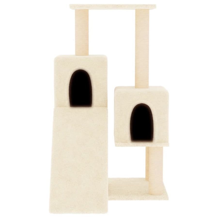 Kattenmeubel Met Sisal Krabpalen 82 Cm Kleurig crème