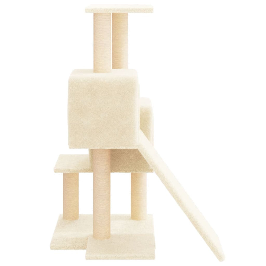 Kattenmeubel Met Sisal Krabpalen 82 Cm Kleurig crème