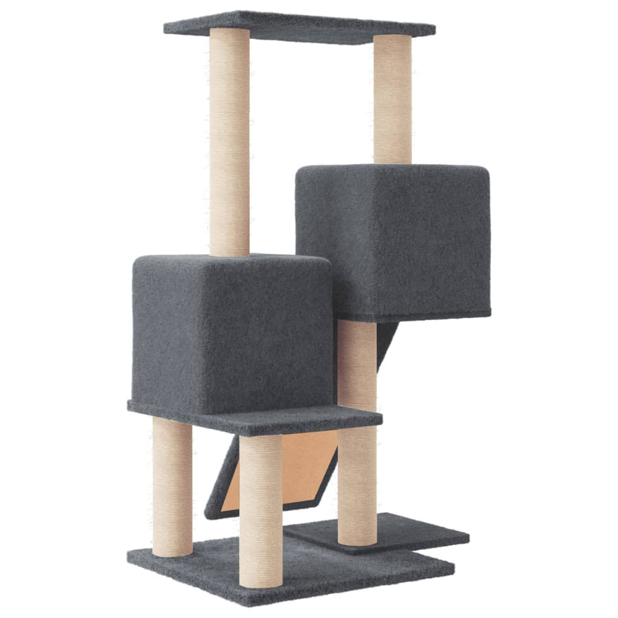 Kattenmeubel Met Sisal Krabpalen 82 Cm Donkergrijs