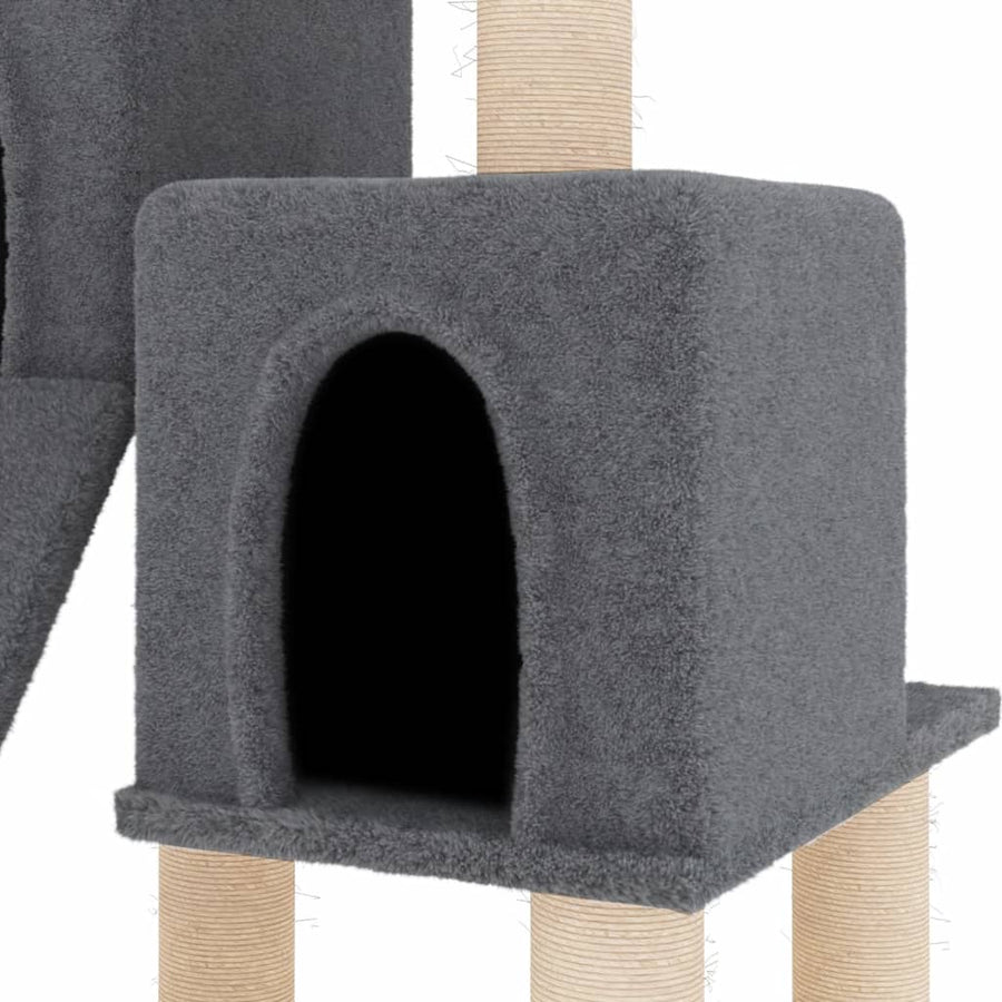 Kattenmeubel Met Sisal Krabpalen 82 Cm Donkergrijs