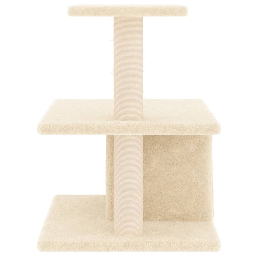 Kattenmeubel Met Sisal Krabpalen 48 Cm Kleurig Crème