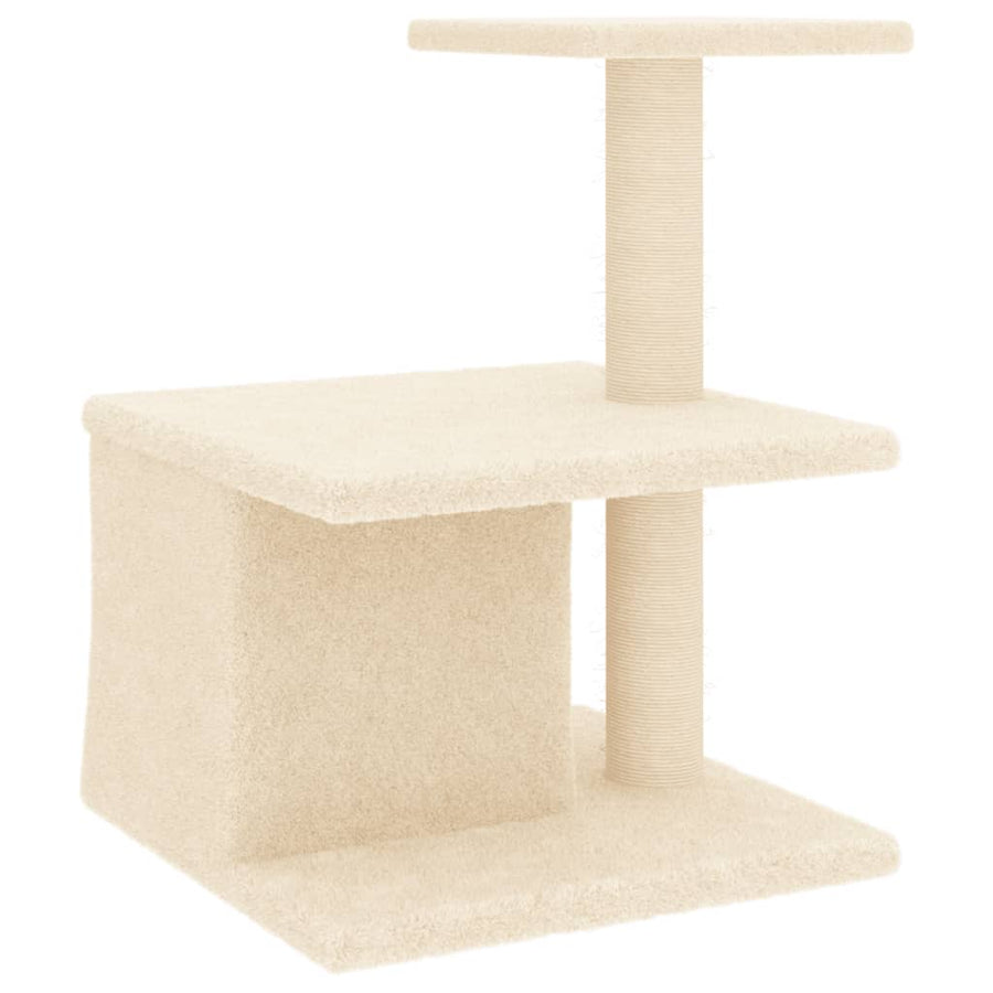 Kattenmeubel Met Sisal Krabpalen 48 Cm Kleurig Crème