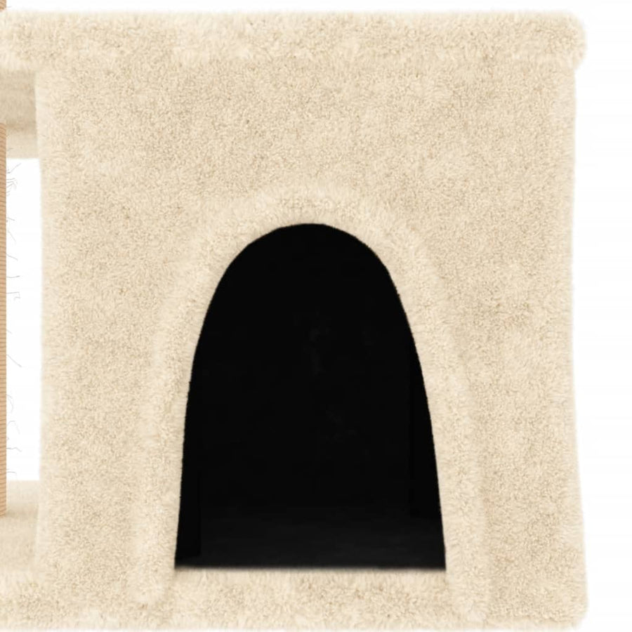 Kattenmeubel Met Sisal Krabpalen 48 Cm Kleurig Crème