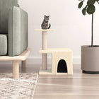 Kattenmeubel met sisal krabpalen 48 cm crème