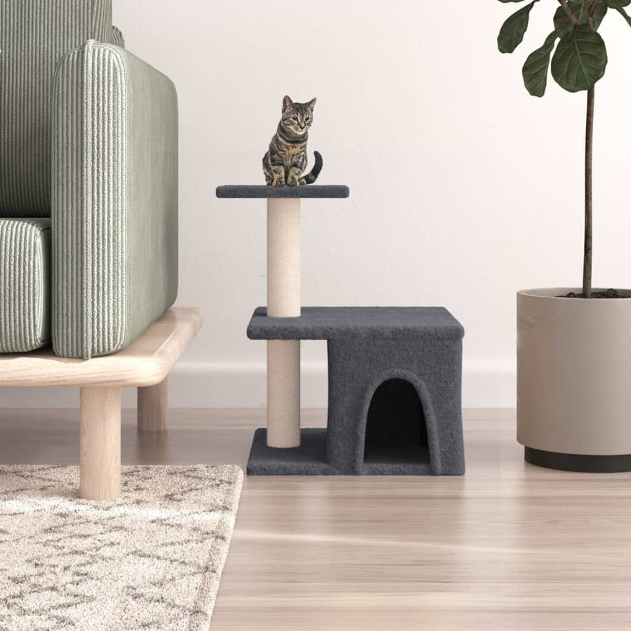 Kattenmeubel Met Sisal Krabpalen 48 Cm Donkergrijs