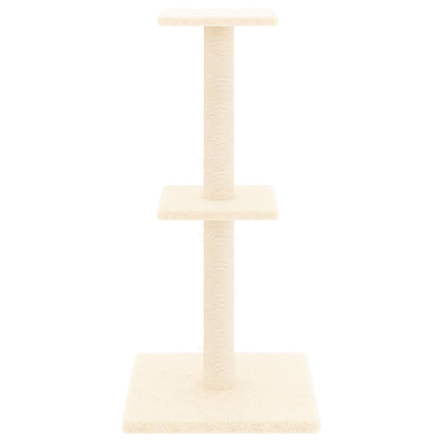 Kattenmeubel Met Sisal Krabpalen 73 Cm Crèmekleurig