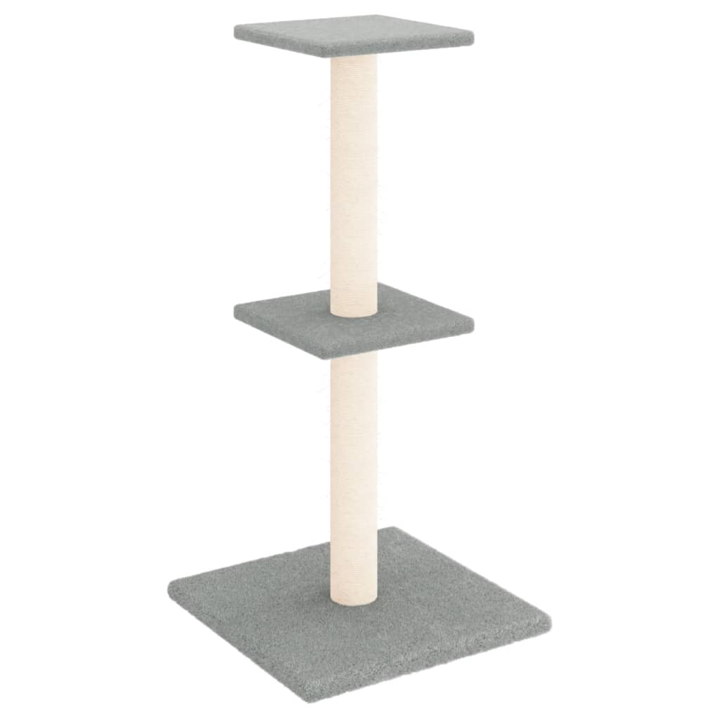 Kattenmeubel Met Sisal Krabpalen 73 Cm Lichtgrijs