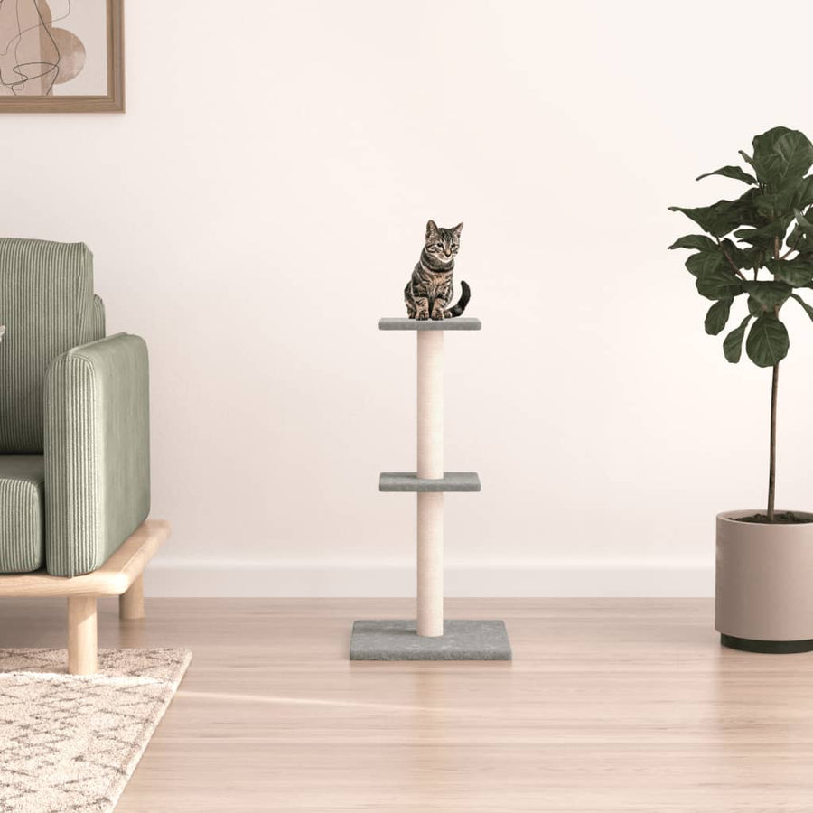 Kattenmeubel Met Sisal Krabpalen 73 Cm Lichtgrijs