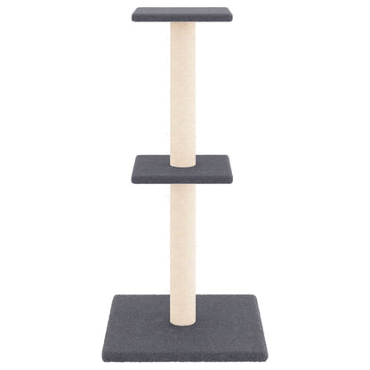 Kattenmeubel Met Sisal Krabpalen 73 Cm Donkergrijs