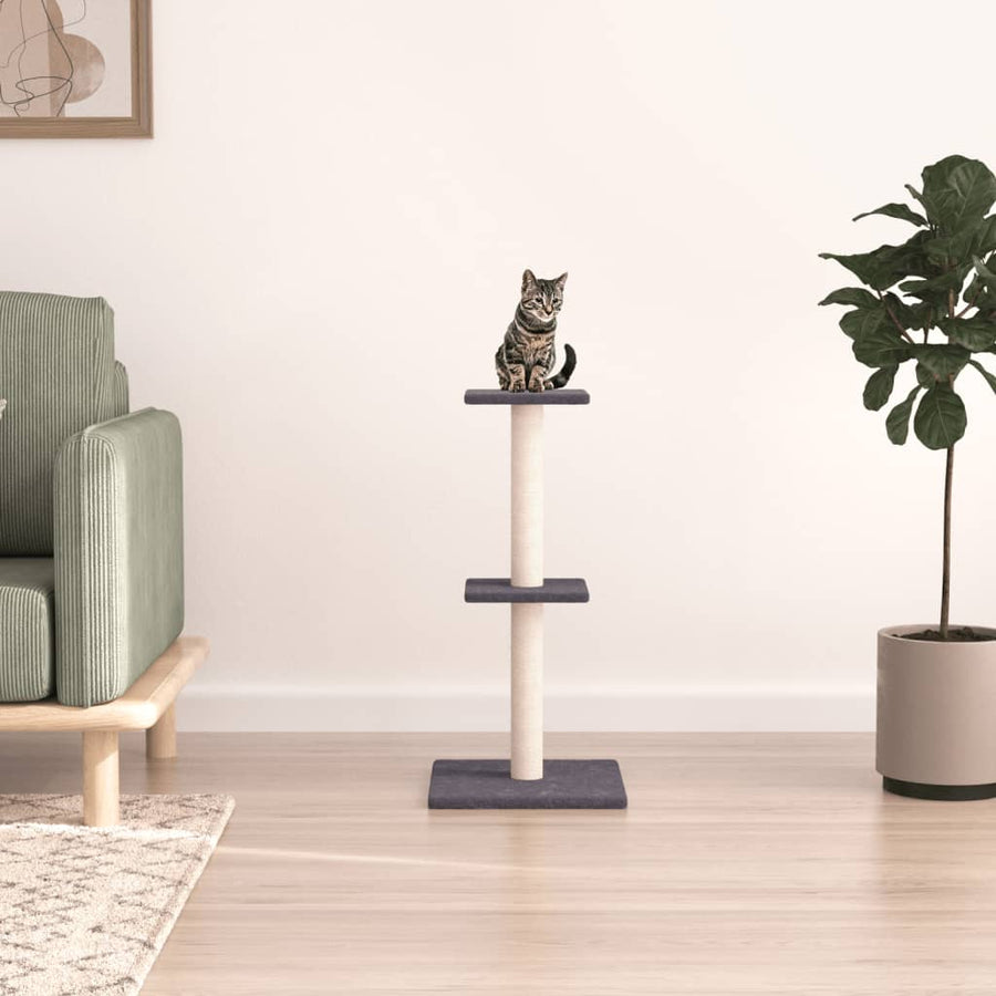 Kattenmeubel Met Sisal Krabpalen 73 Cm Donkergrijs